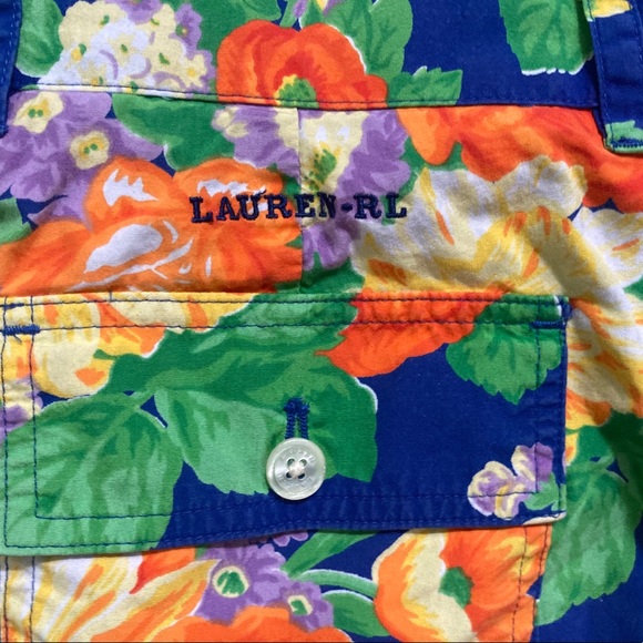 Lauren Ralph Lauren Vintage BlueFloral Crop Capris - Picture 11 of 11